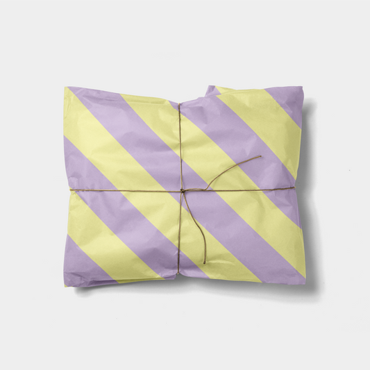 Violet and Yellow Colorful Striped Gift