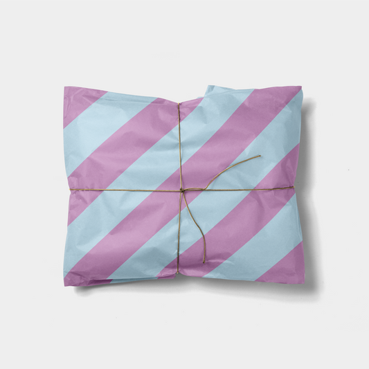 Violet and Sky Blue Colorful Striped Gift Wrap The Design Craft