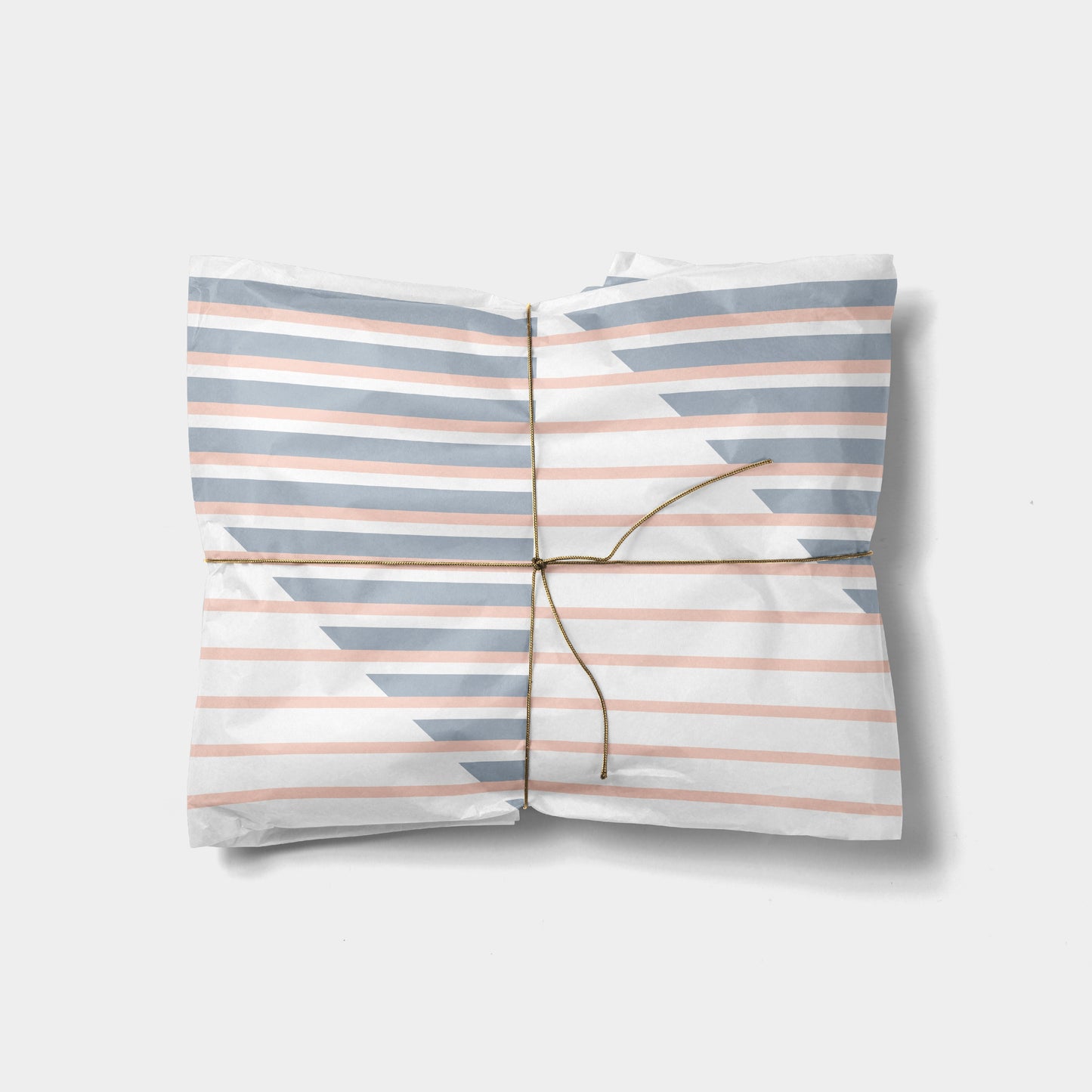 Gray and Pink Sawtooth Stripe Gift Wrap