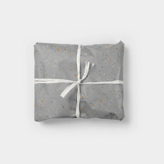 Gray Fleck Texture Gift Wrap The Design Craft
