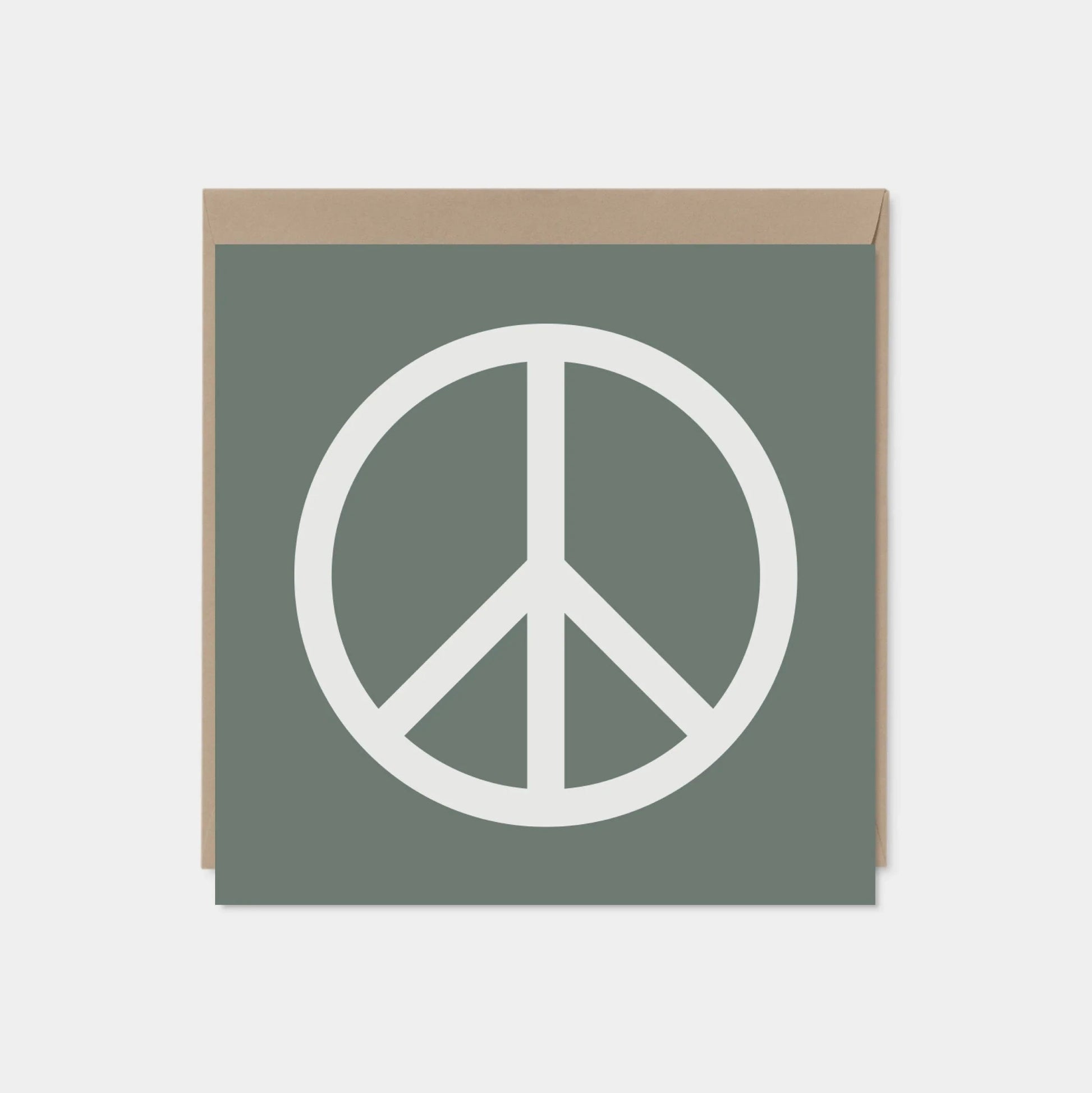 Gray Peace Card, Square Peace Card,