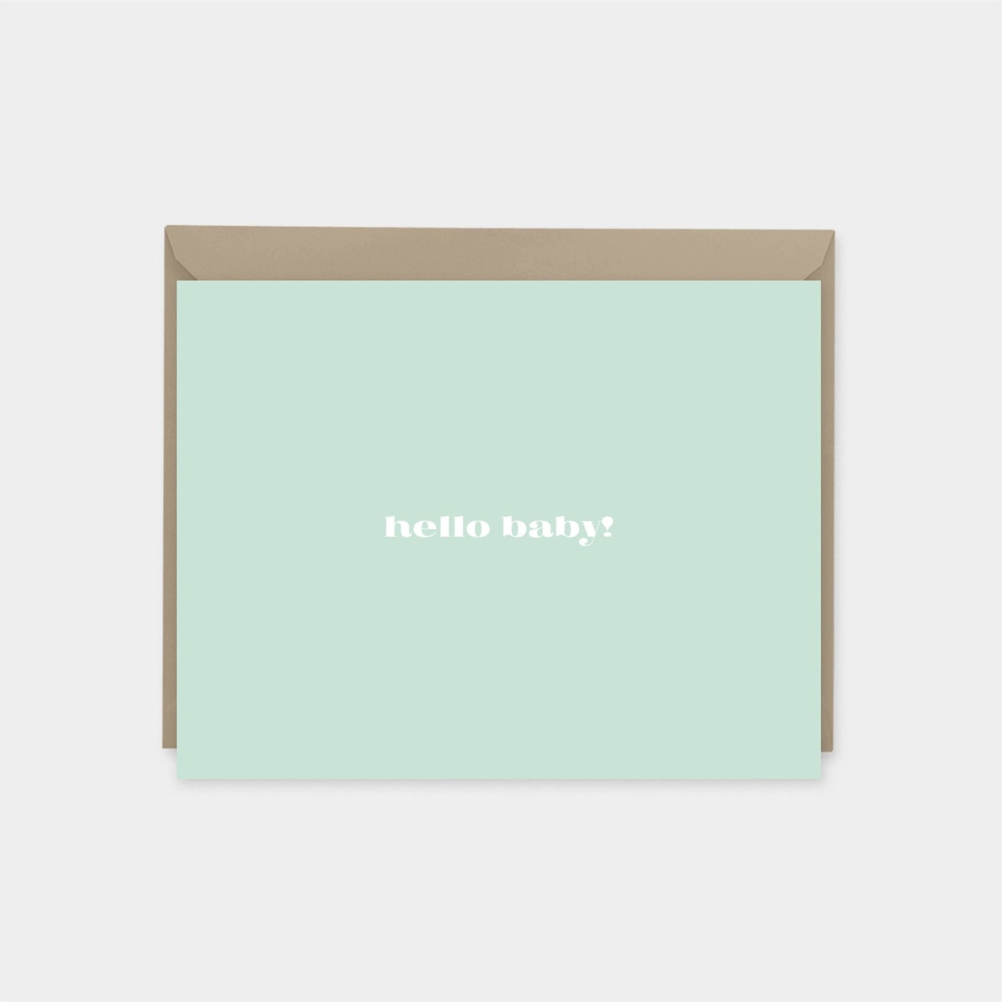 Green Personalized Note Cards, Stylish