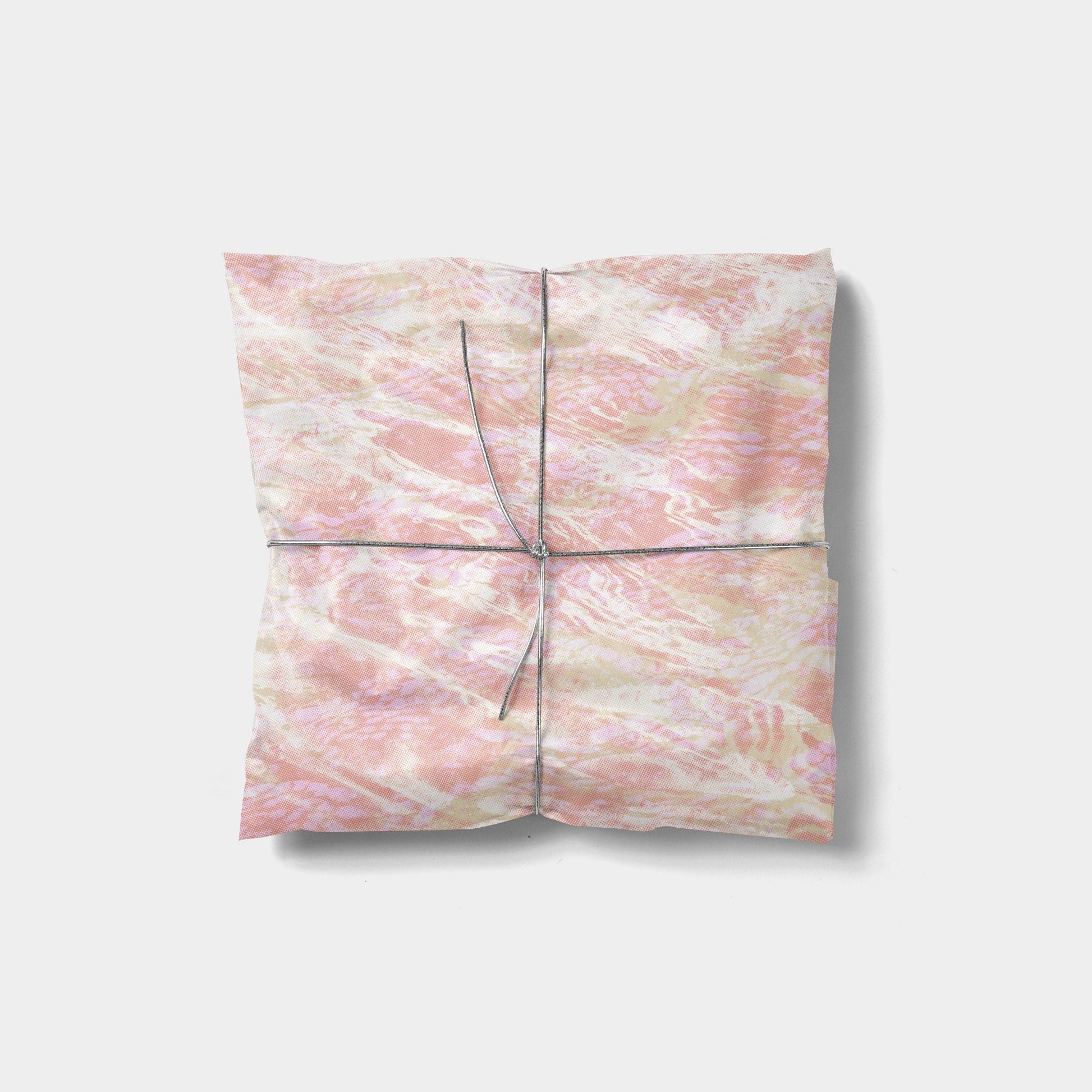Halftone Water Pattern Pink Gift Wrap