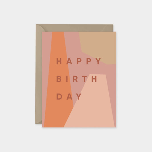 Happy Birthday Card, Terracotta Blush