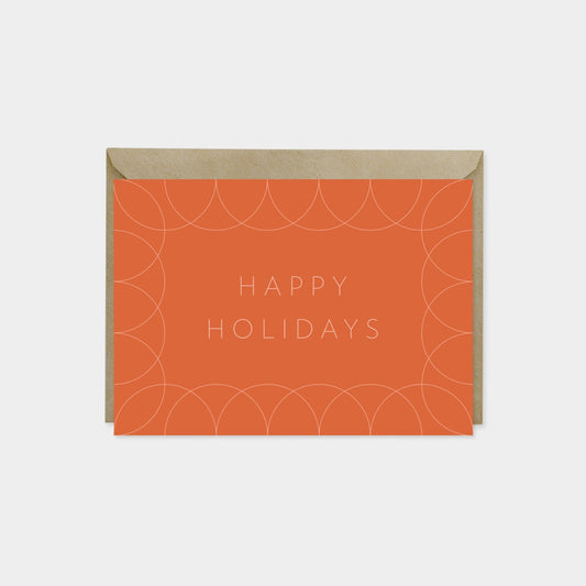 Happy Holidays Card, Red Holiday Card,   Ecofriendly Cards The Design Craft