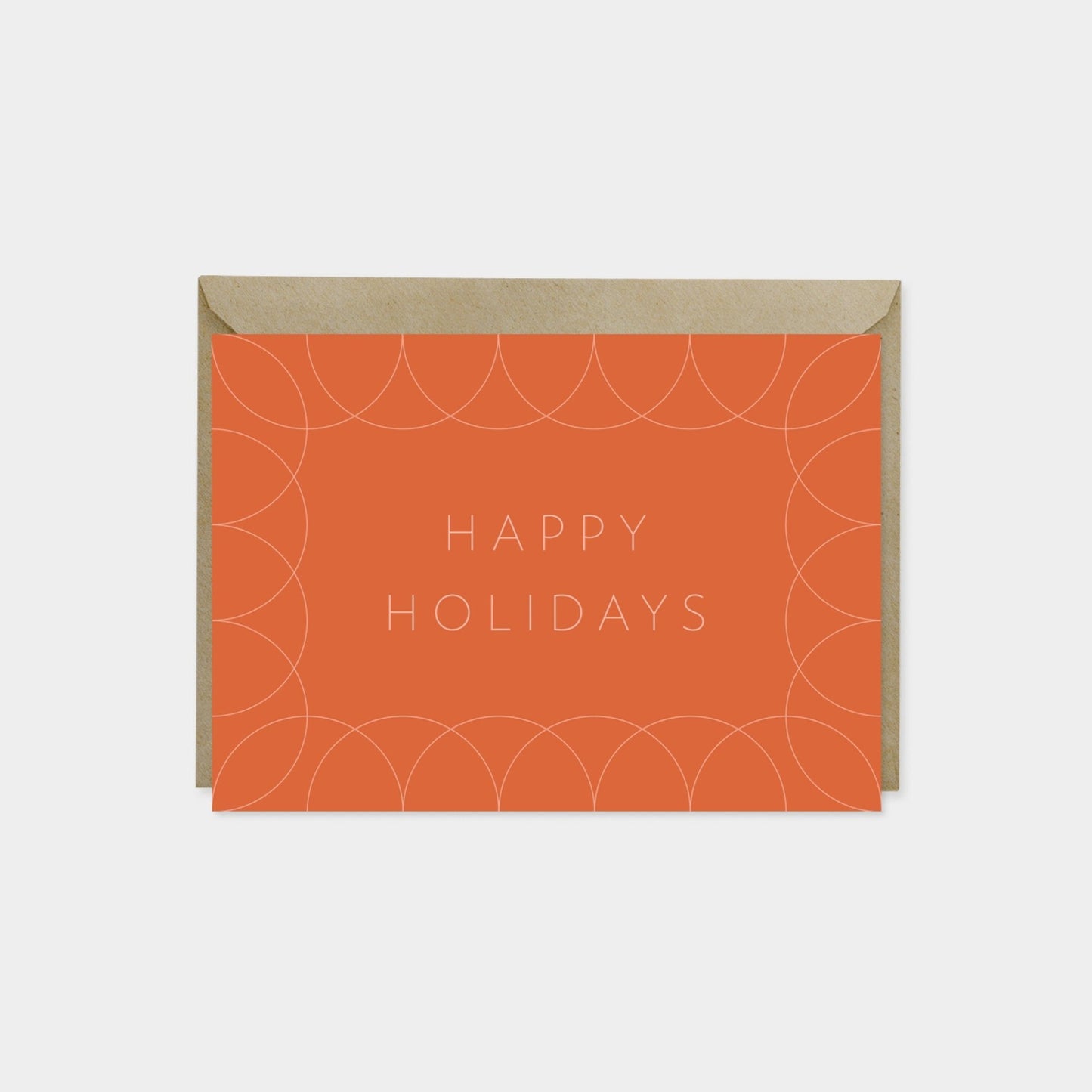 Happy Holidays Card, Red Holiday Card,