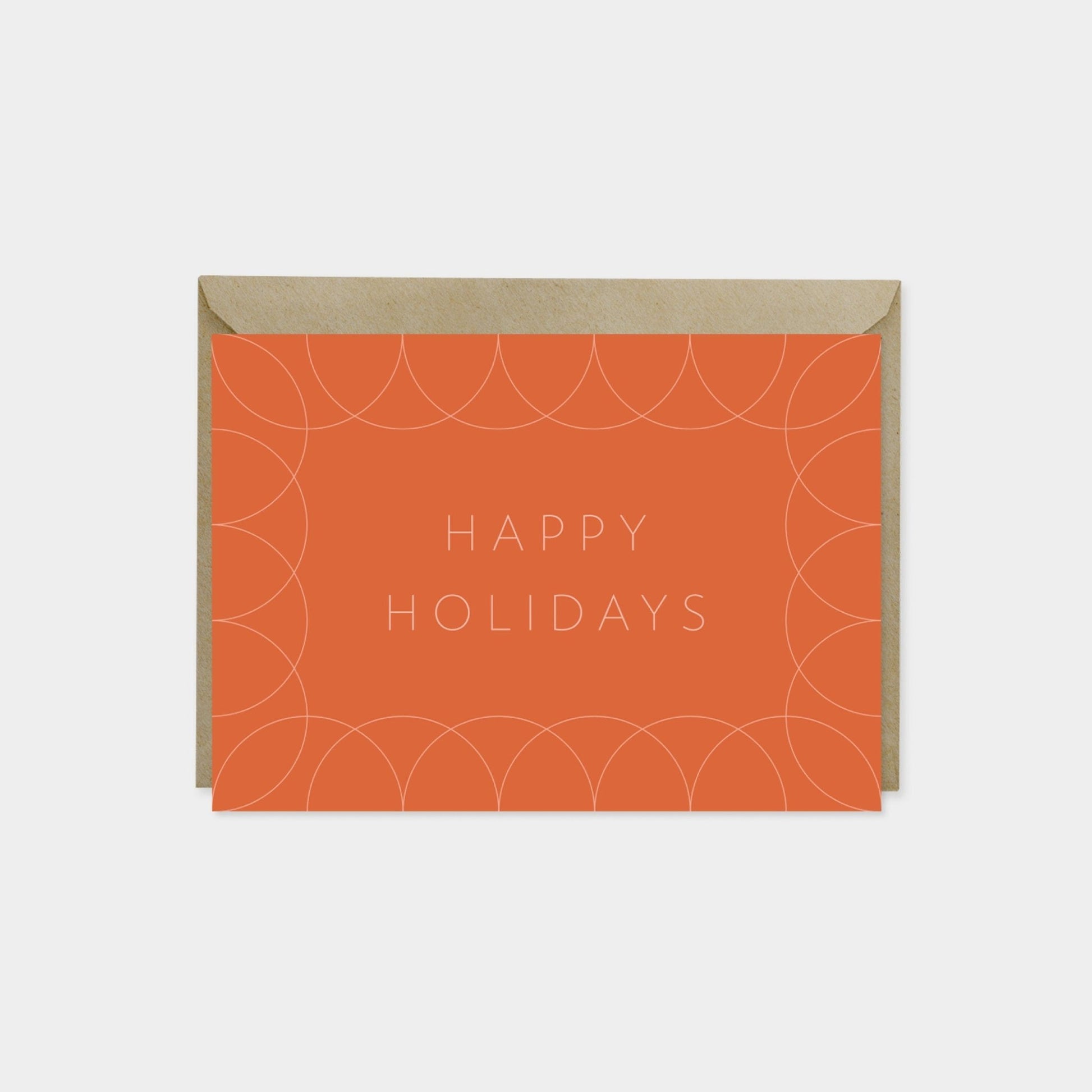 Happy Holidays Card, Red Holiday Card,