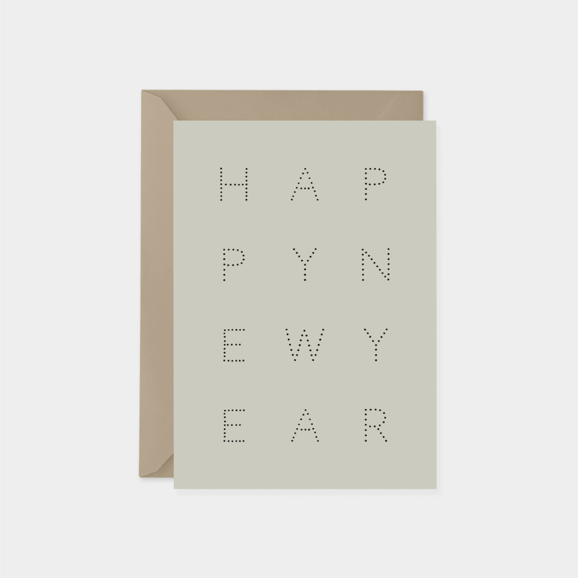 Happy New Year Minimal Marquee Dot Typography Card III The Design Craft