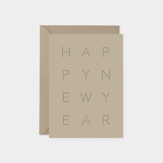Happy New Year Minimal Marquee Dot Typography Card V The Design Craft