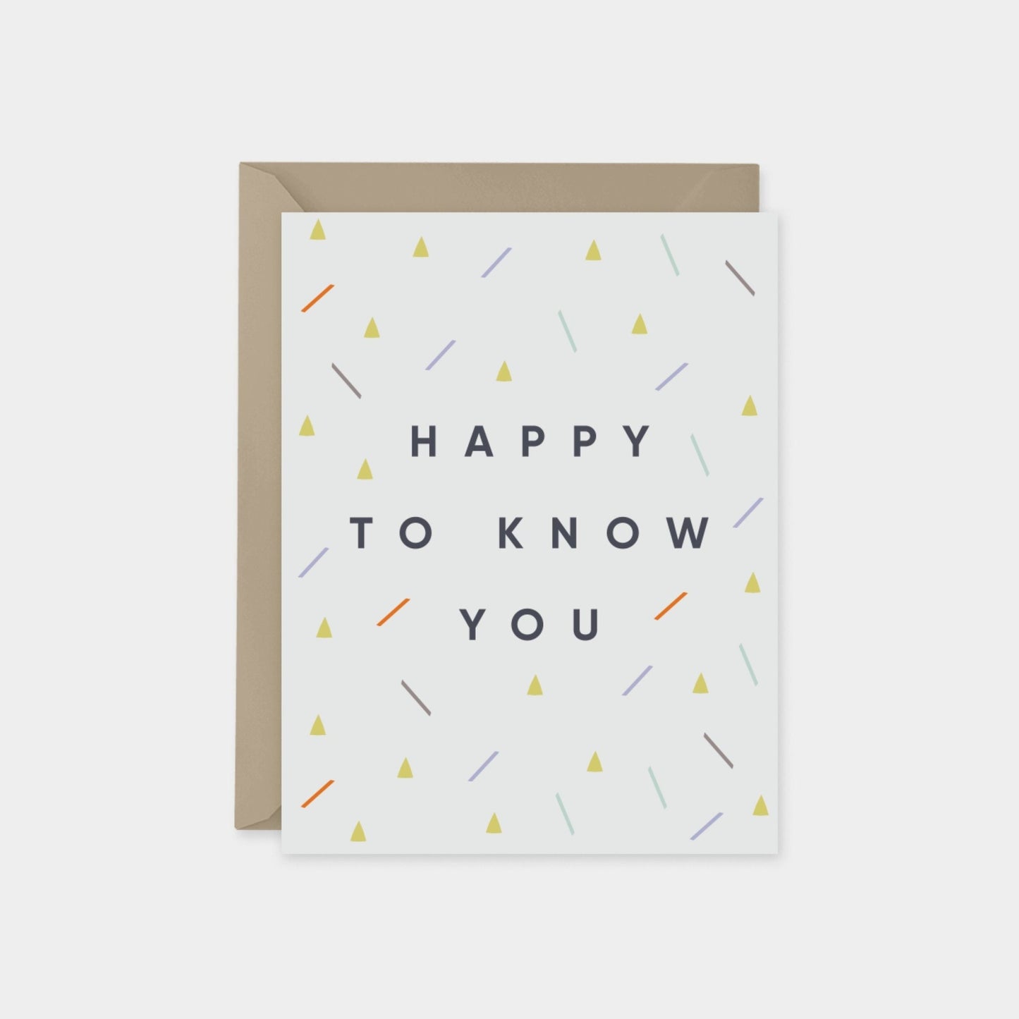 Happy to Know You Card, Colorful Modern Friendship Card, The Design Craft