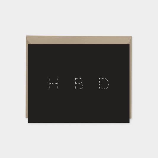 HBD Happy Birthday Dotted Typography