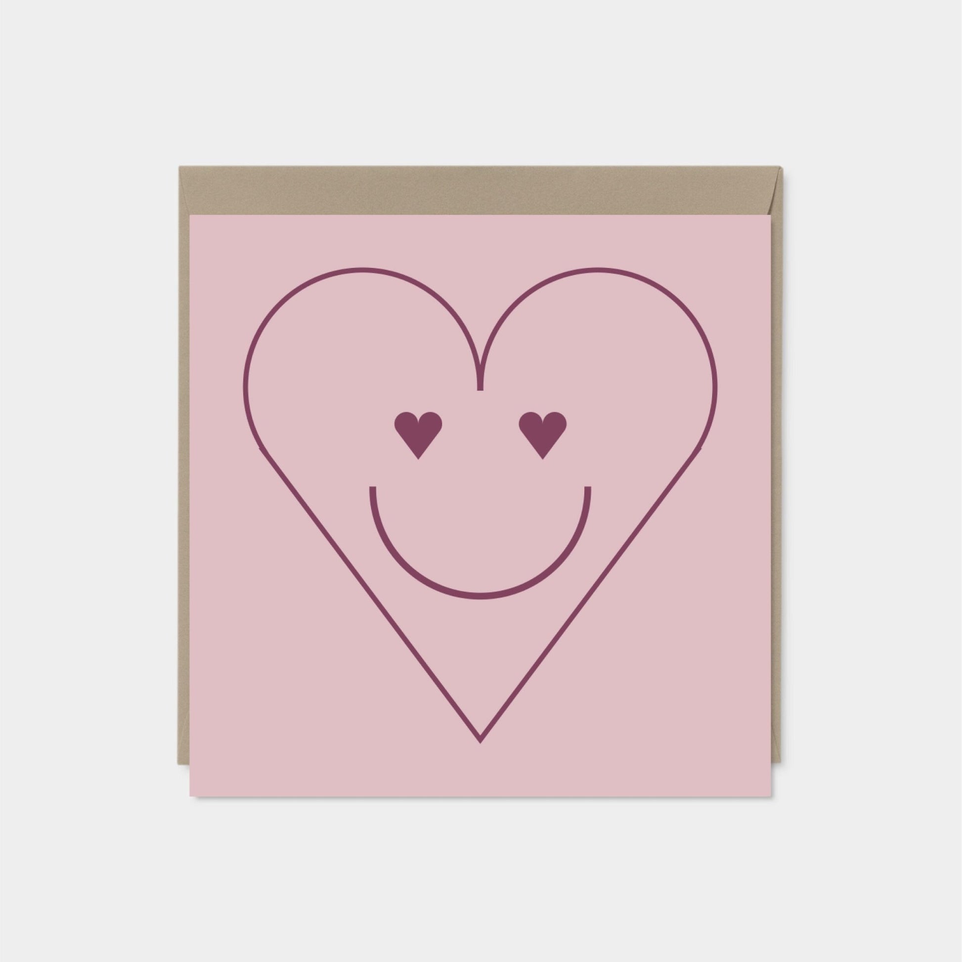 Heart Eyes Valentine's Day Card, Blank Valentine's Day Card, The Design Craft