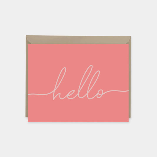 Hello Greeting Card, Stylish Script