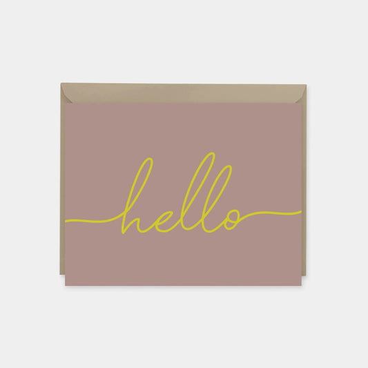 Hello Greeting Cards, Script Hello Card Set, Elegant The Design Craft