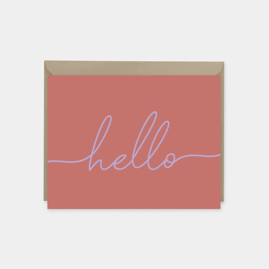 Hello Greeting Cards, Stylish Script Hello Card Set, Elegant The Design Craft