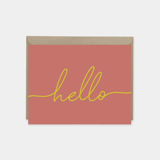 Hello Greeting Cards, Stylish Script