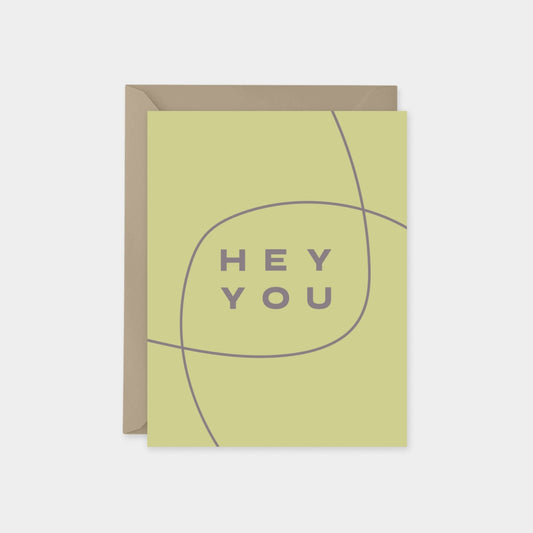 Hey You Card, Modern Friendship Card