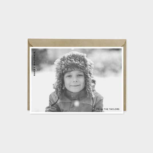 Holiday Photo Card, Minimal Elegant Photo Card, Custom Photo The Design Craft
