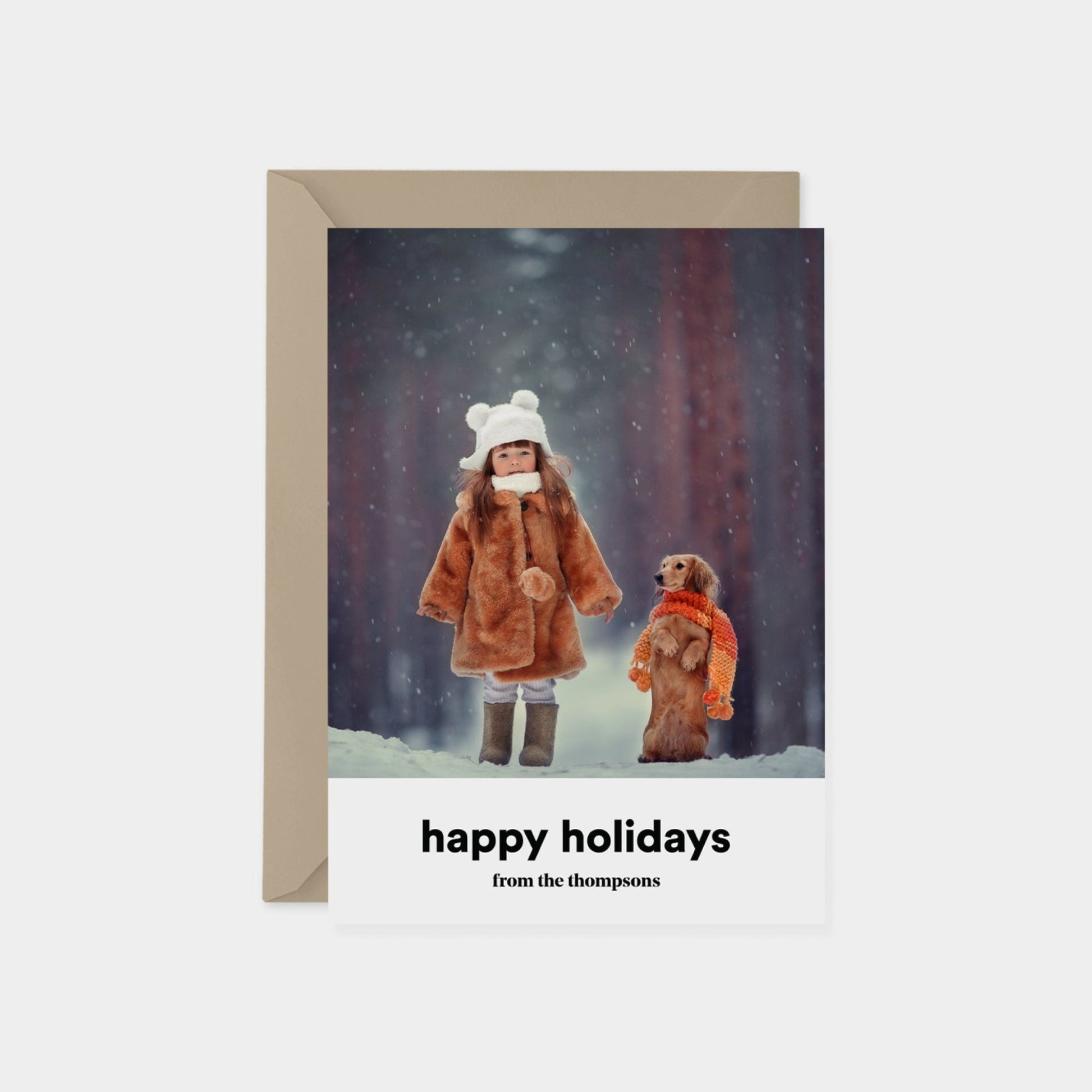 Holiday Photo Card, Modern Elegant Photo