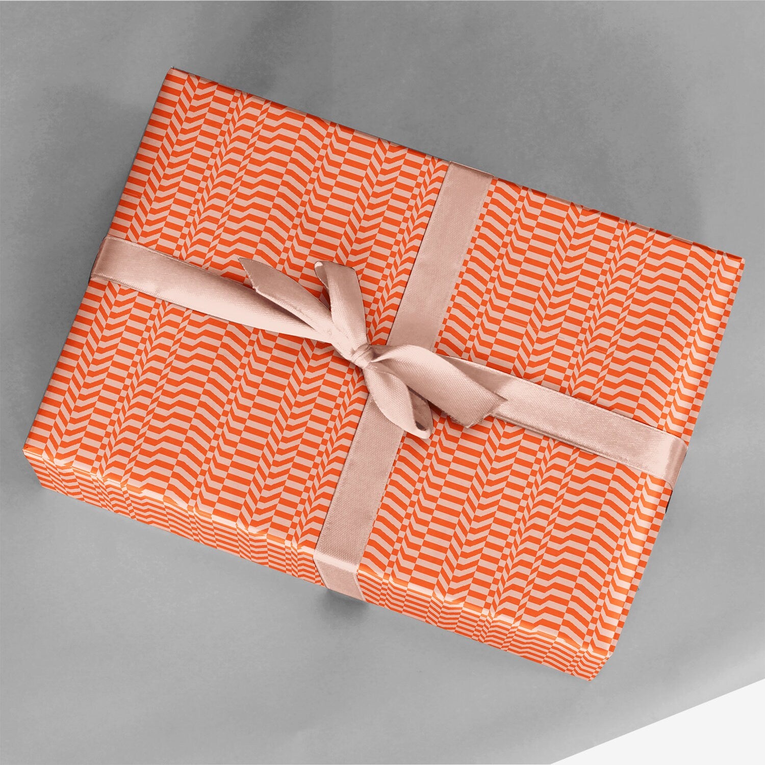 Red Glitch Waves Gift Wrap The Design Craft