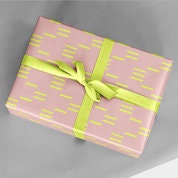 Pink and Yellow Stamp Gift Wrap