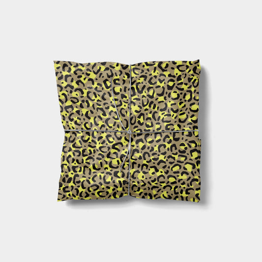 Yellow Leopard Print Gift Wrap