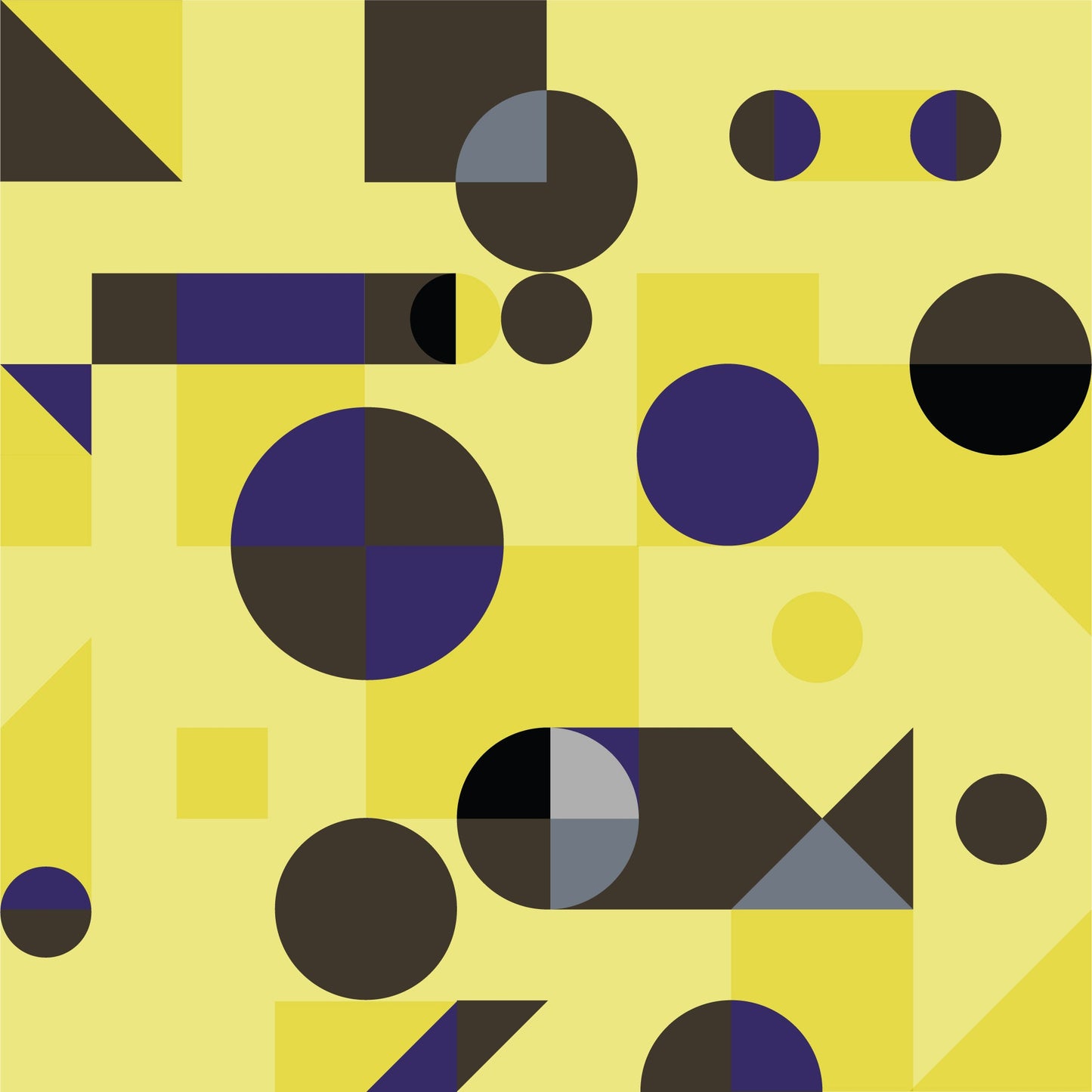 Yellow and Black Geoforms Gift Wrap