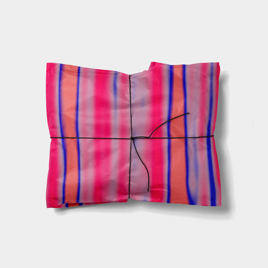 Vivid Pink and Blue Blurred Stripes Gift Wrap The Design Craft