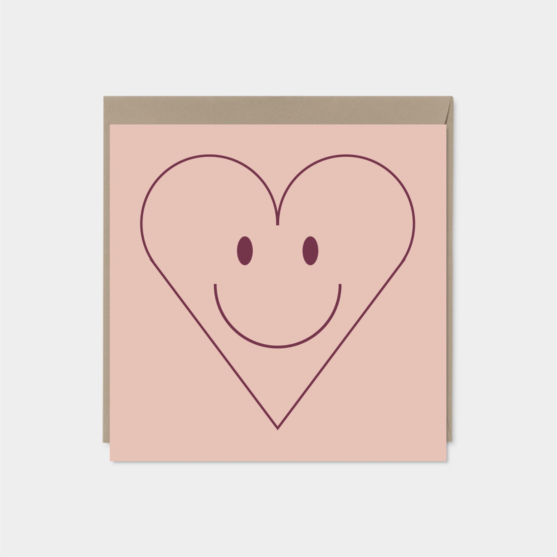 Smiley Heart Valentine's Day Card, Blank