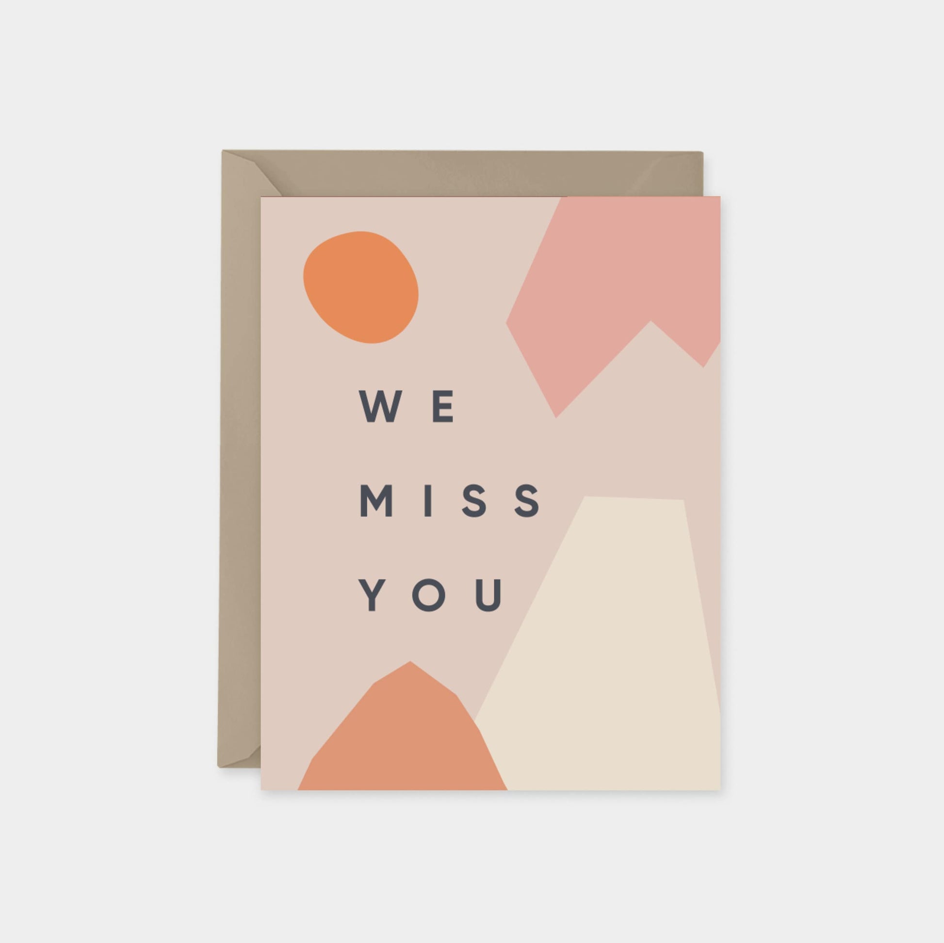 We Miss You Card, Terracotta Blush