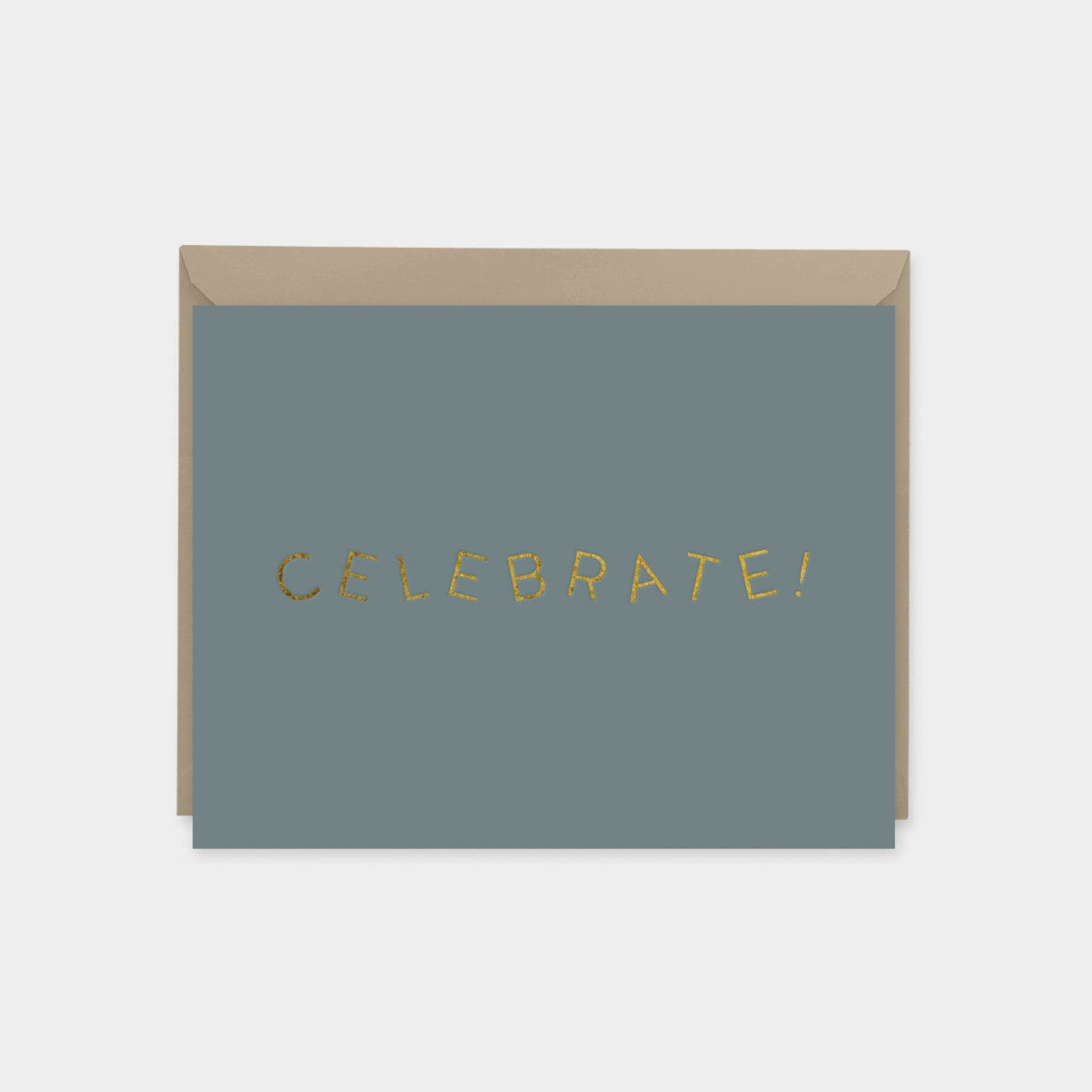 Celebrate Card, Elegant Minimal Gold
