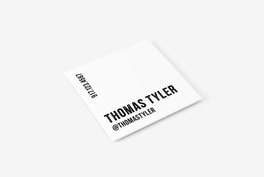 Square Business Card Stamp No. 2, Rubber