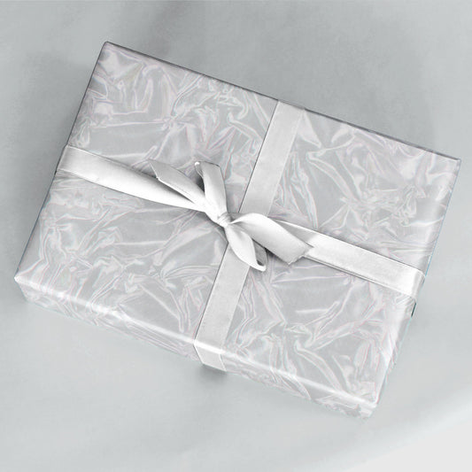 White Pearlescent Crinkled Foil Gift