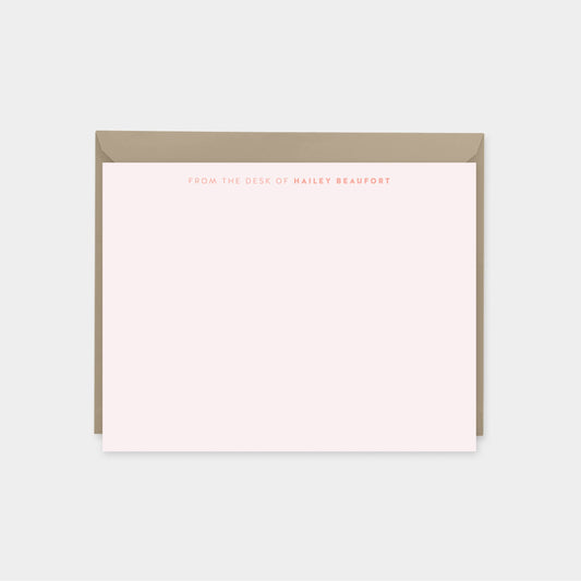 Pink Personalized Note Cards, Stylish
