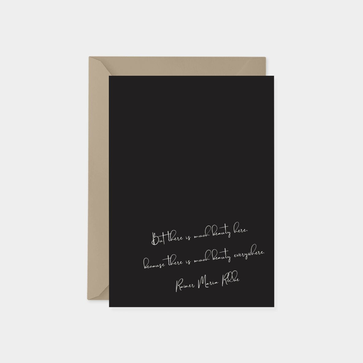 Quote Card, Rilke Quote, Custom Quote,