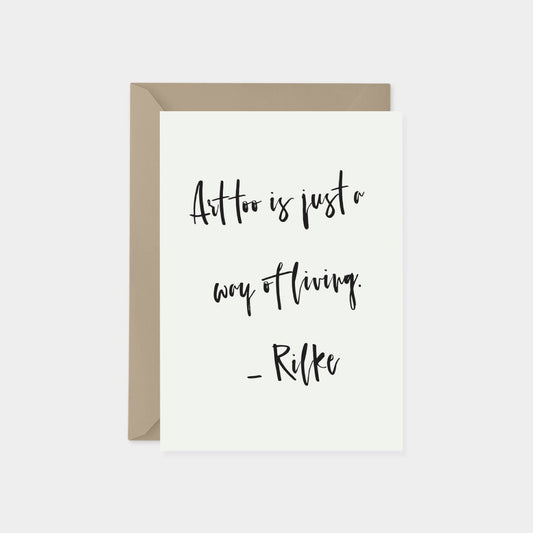 Quote Card, Rilke Quote, Custom Quote, Personalized Message The Design Craft