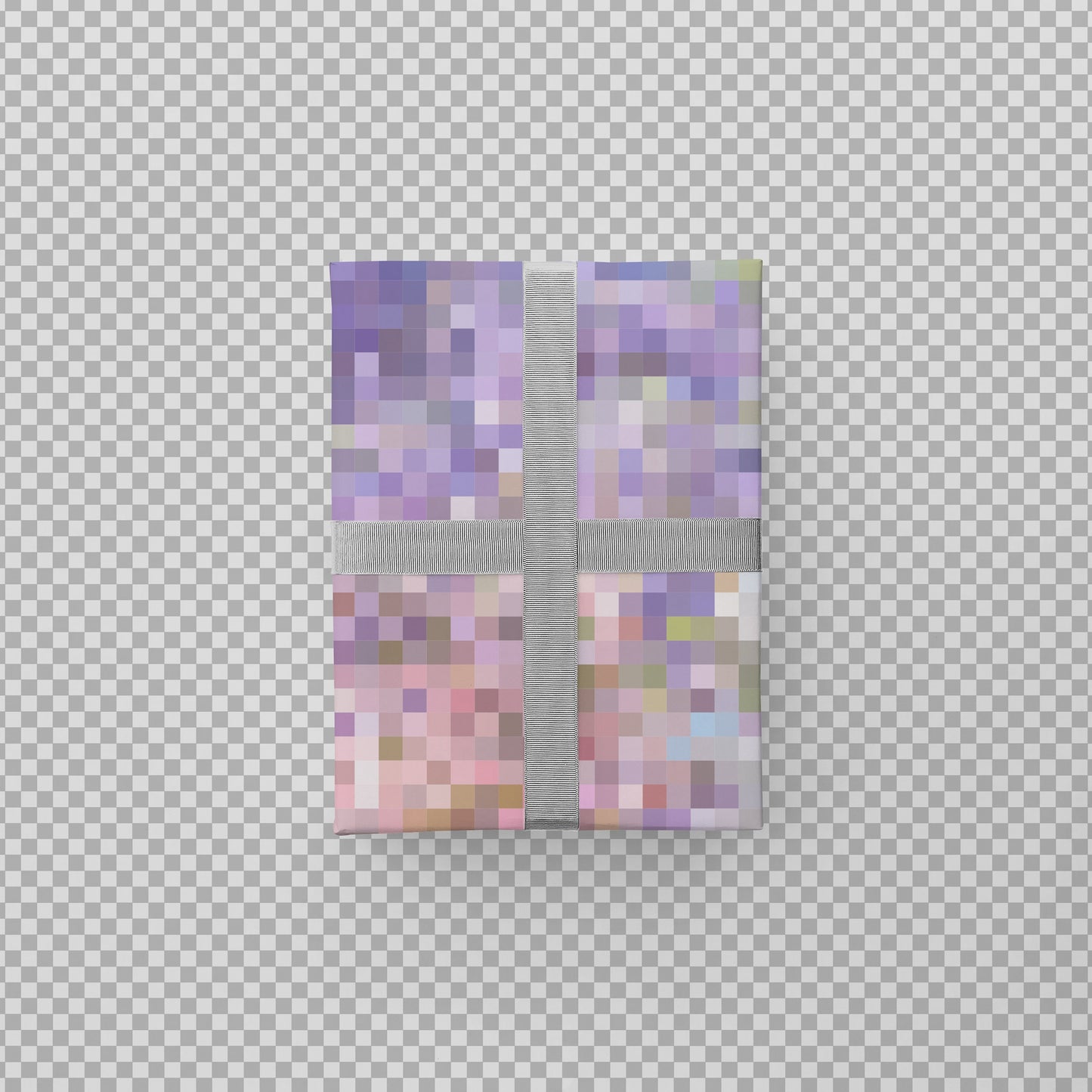Pixelated Floral Gift Wrap