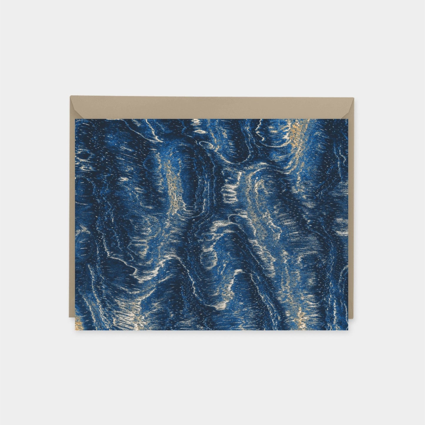 Indigo Wood Texture Note Cards, Elegant