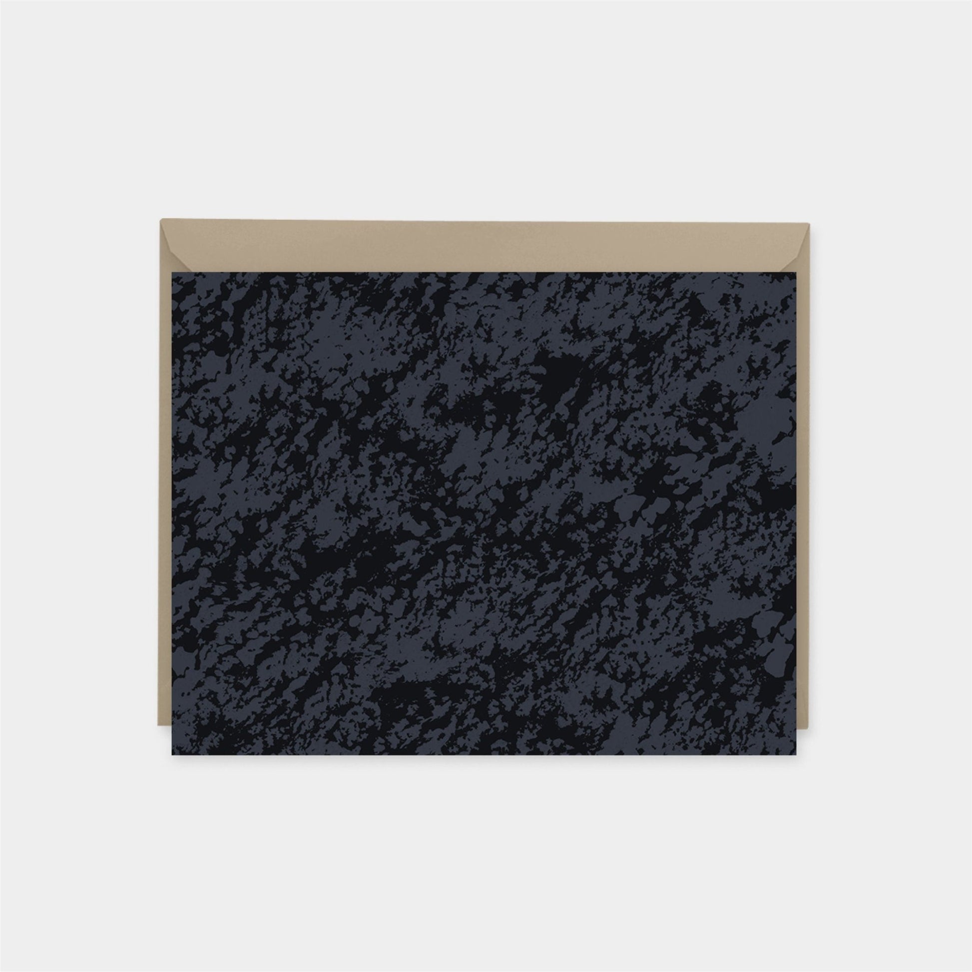 Ink Black Painted Texture Note Cards,