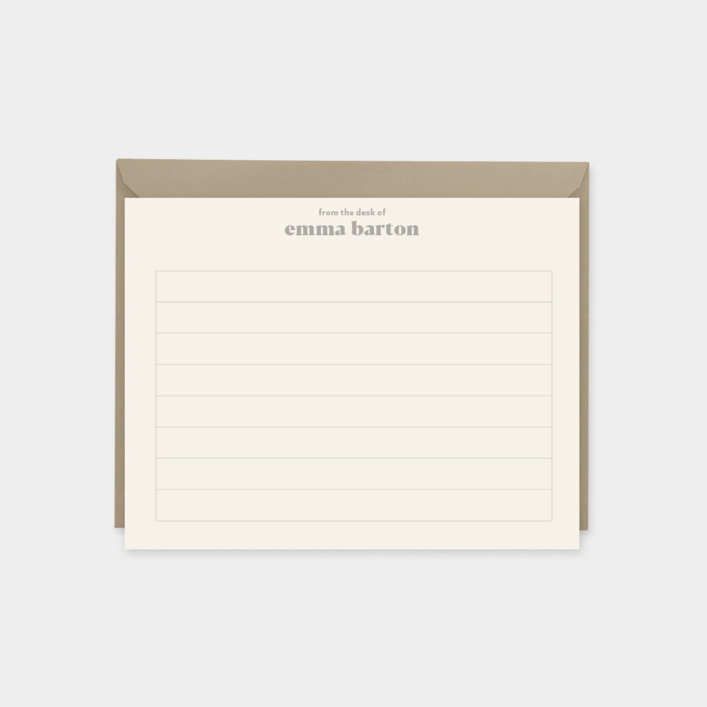 Lined Personalized Note Cards III,