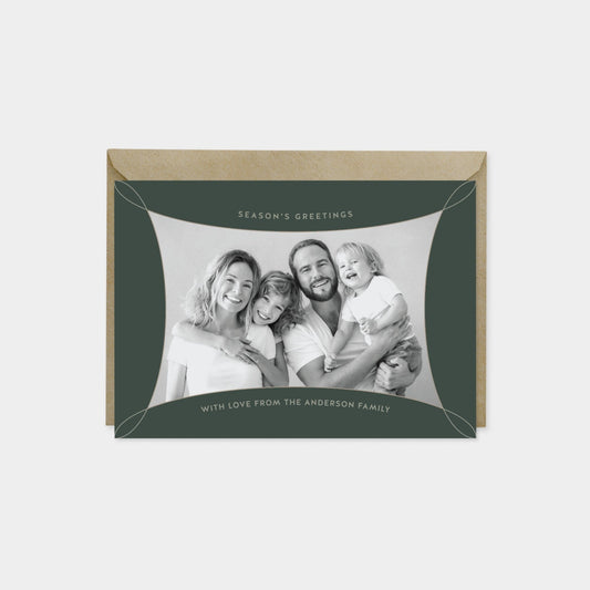 Green Loop Holiday Photo Card The Design Craft