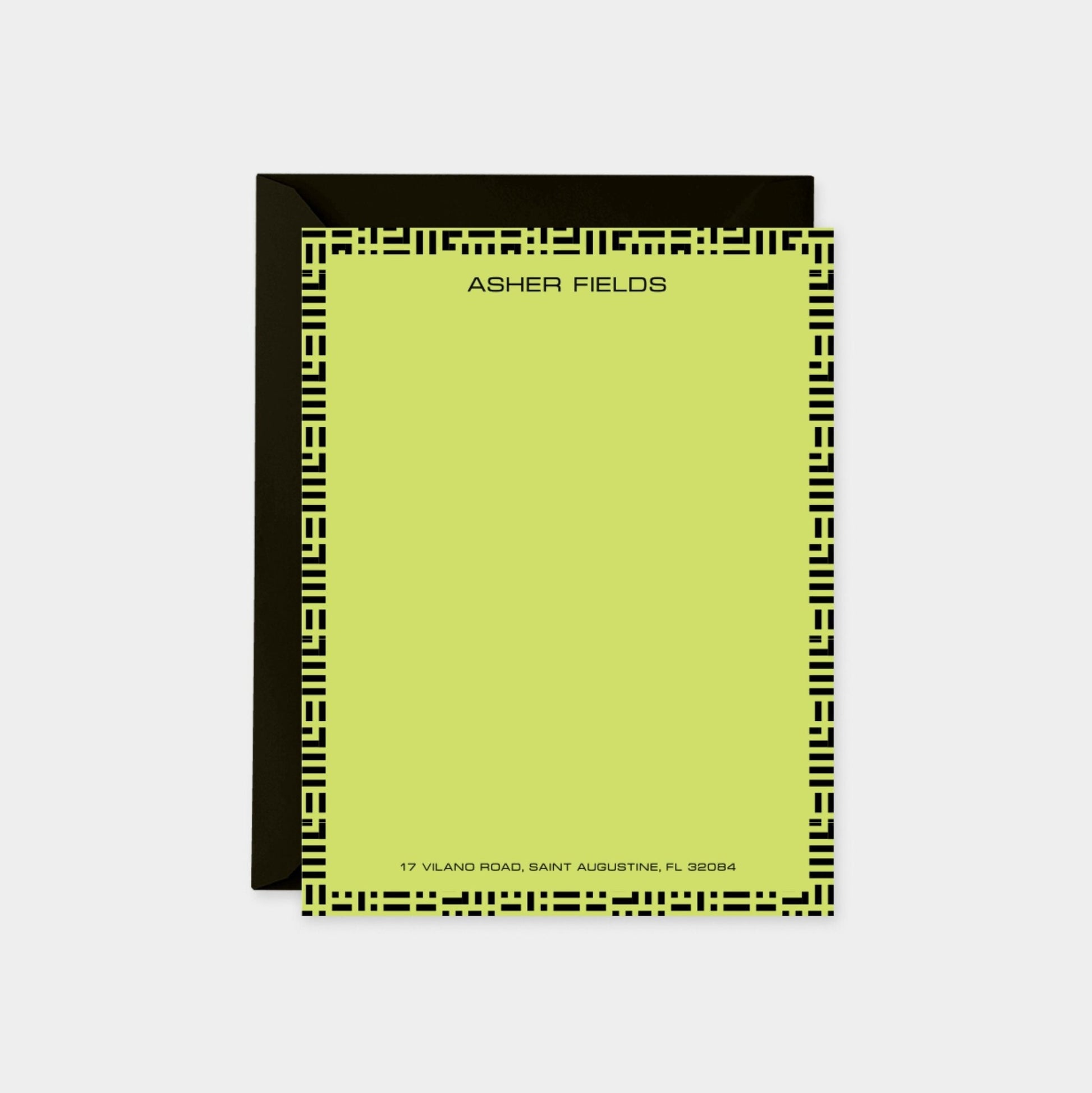 Micro Geo Personalized Note Cards,