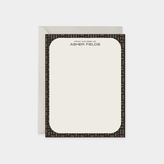 Micro Geo Personalized Note Cards,
