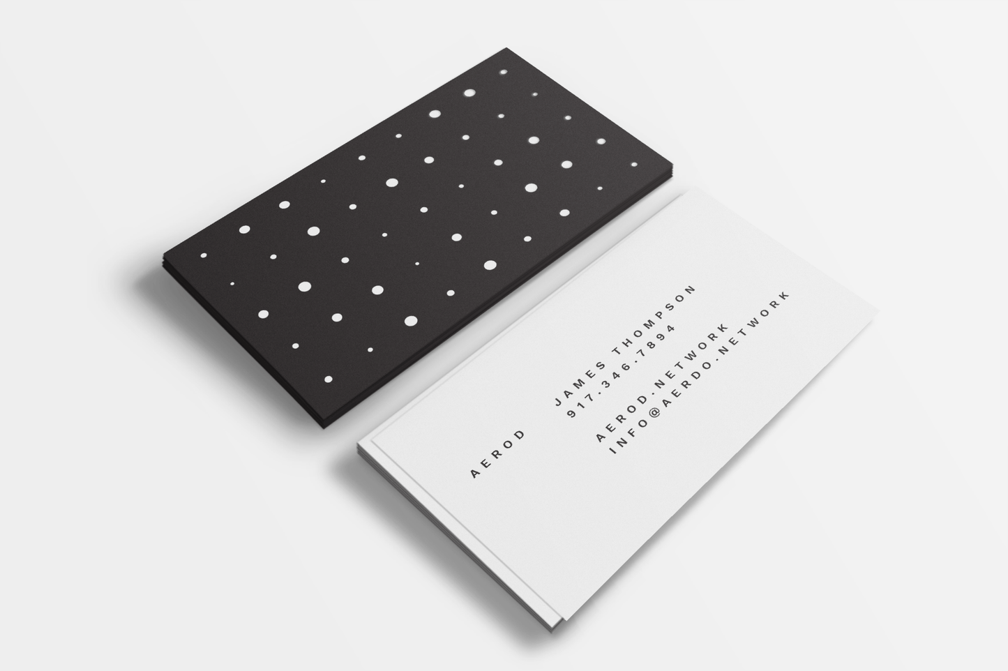 Minimal Dots Black and White Stationery