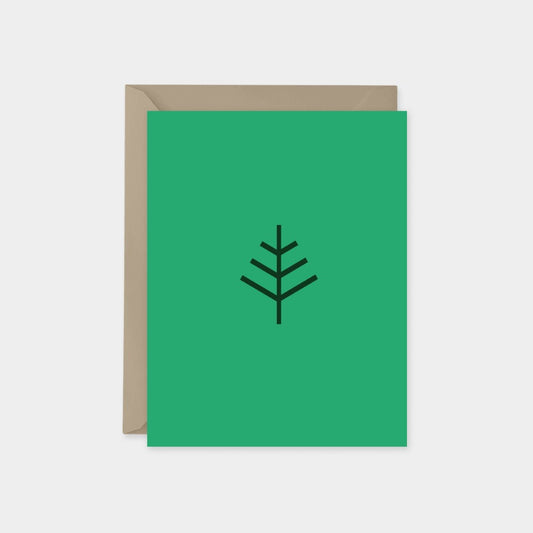 Minimalist Holiday Line Art Card, Modern