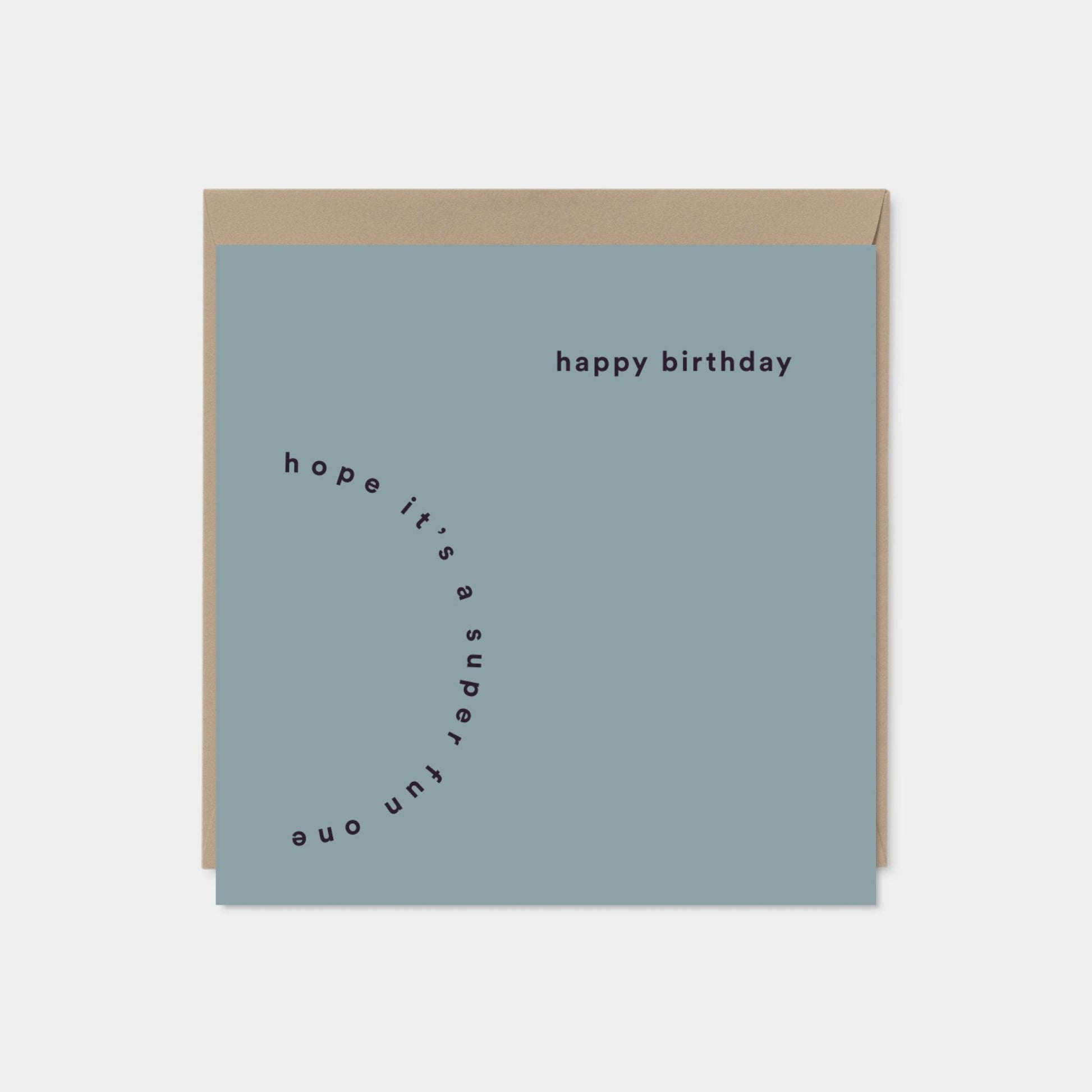 Modern Happy Birthday Card, Typographic