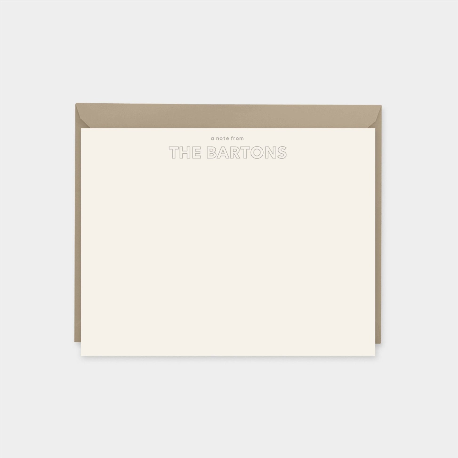 Modern Personalized Note Card IV, Modern