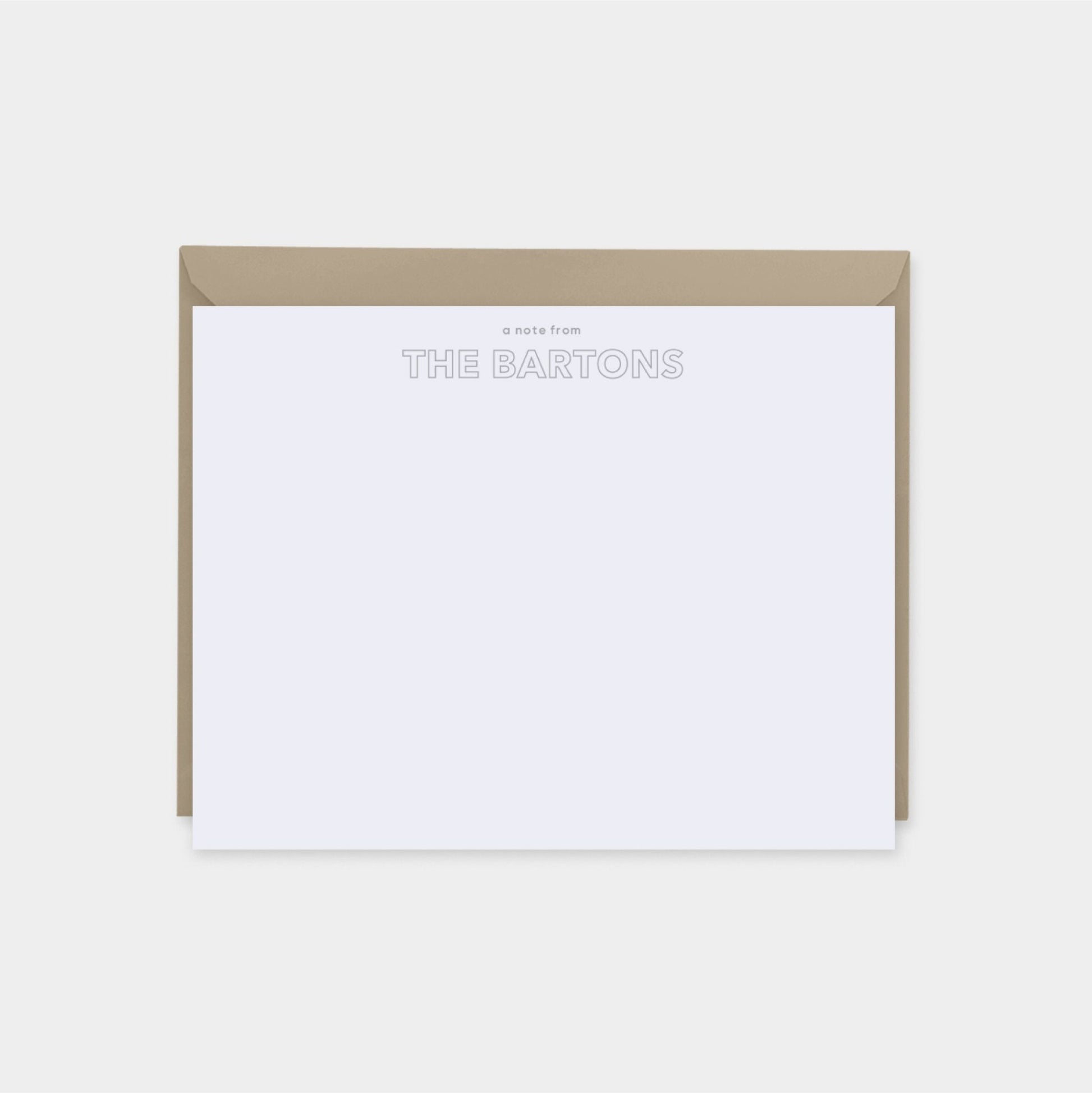Modern Personalized Note Card IV, Modern