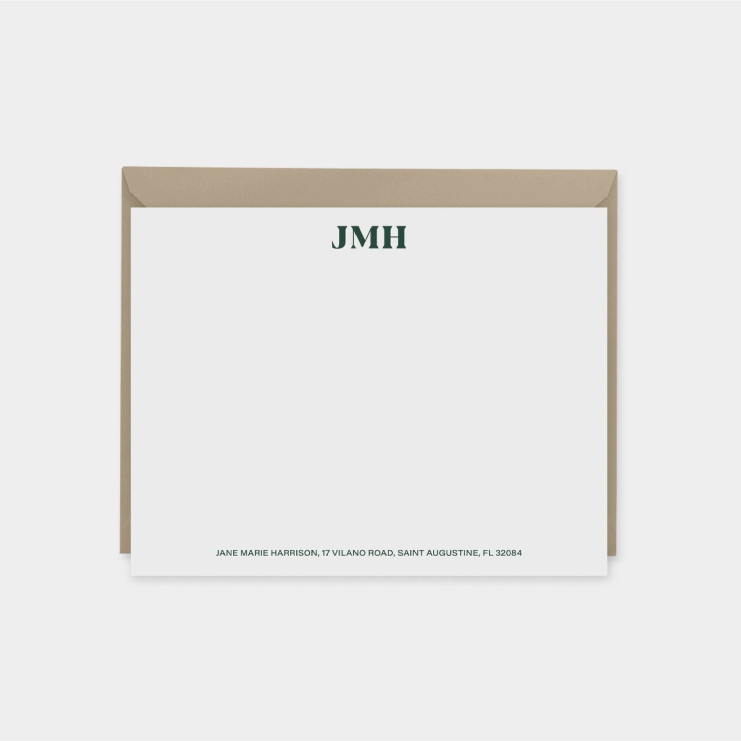 Monogram Note Cards, Classic Colorful