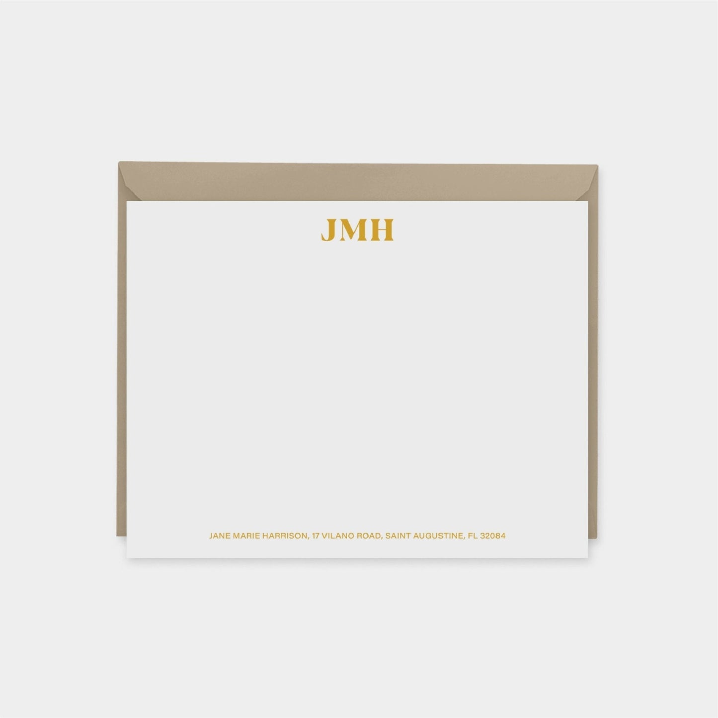 Monogram Note Cards II, Classic Colorful